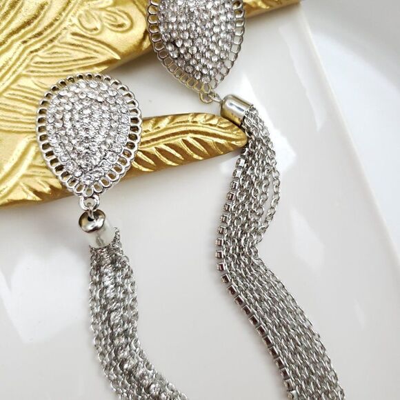 New! Zara Night Out Siler Tassel Post Earrings - Picture 7 of 13